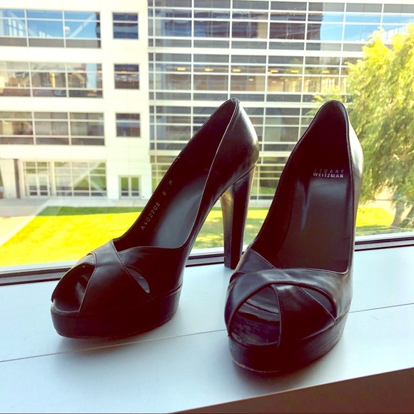 Stuart Weitzman Peep Platform Pumps - Picture 2 of 8